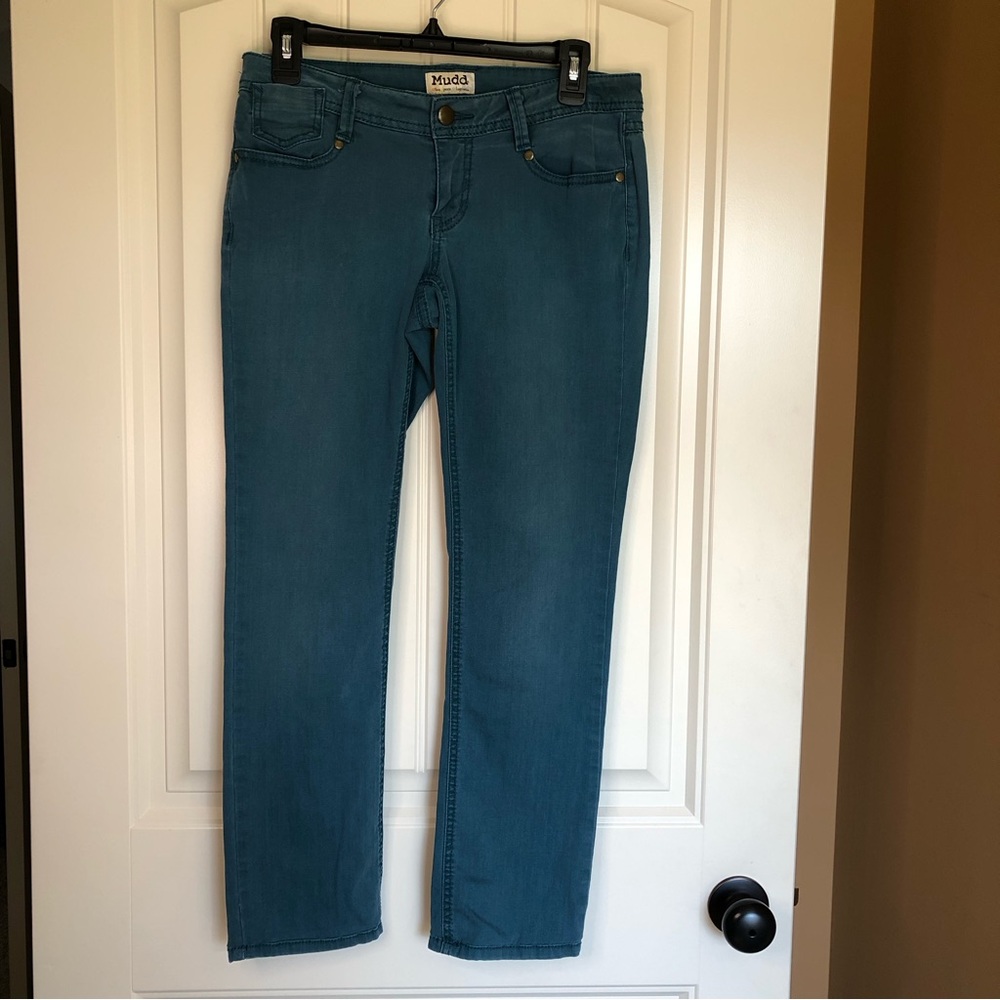 Mudd Women’s Teal Jeans, Size 7, Some Stretch To Them, Excellent Condition